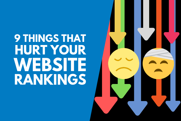 Things that can hurt your website rankings