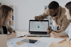 Business owners looking at seo trends