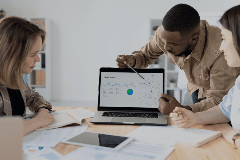 Business owners looking at seo trends