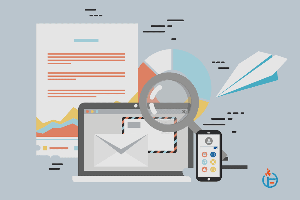 An illustration of sending an email, representing ways for increasing your email deliverability rate.