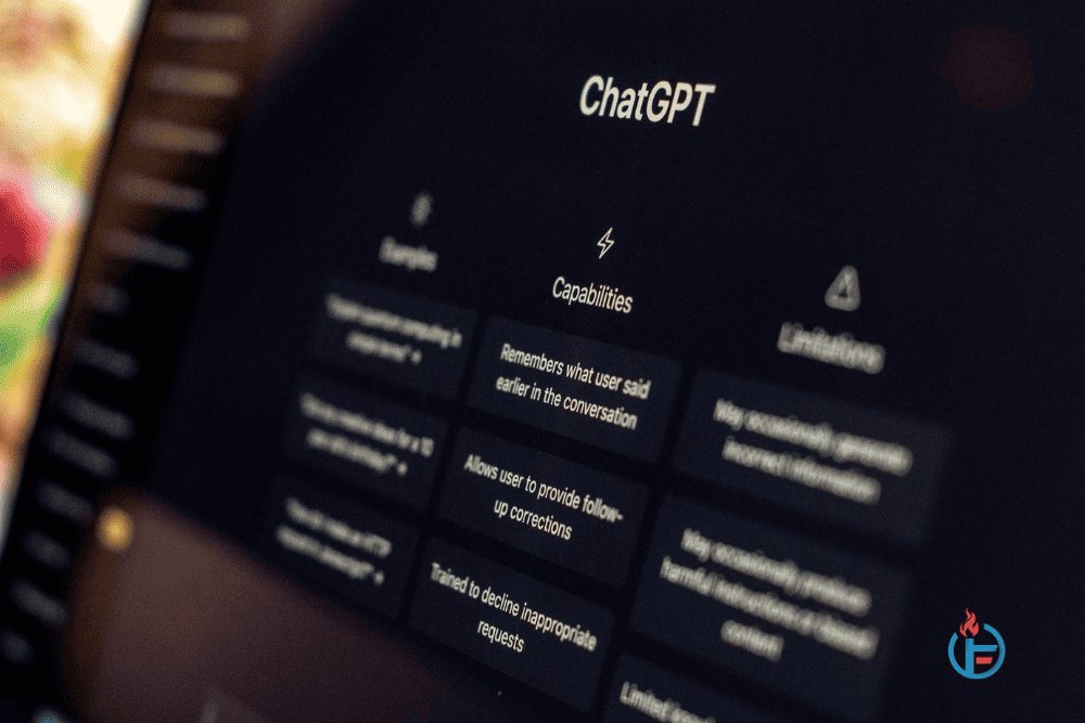 A close-up of a laptop screen displaying ChatGPT.
