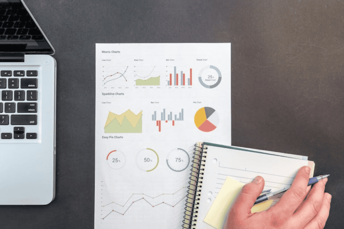 a man looking at the data