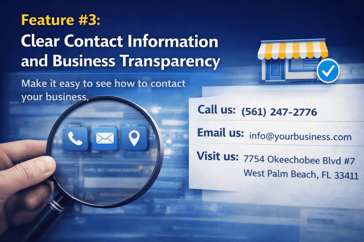 Feature #3 Clear Contact Information and Business Transparency