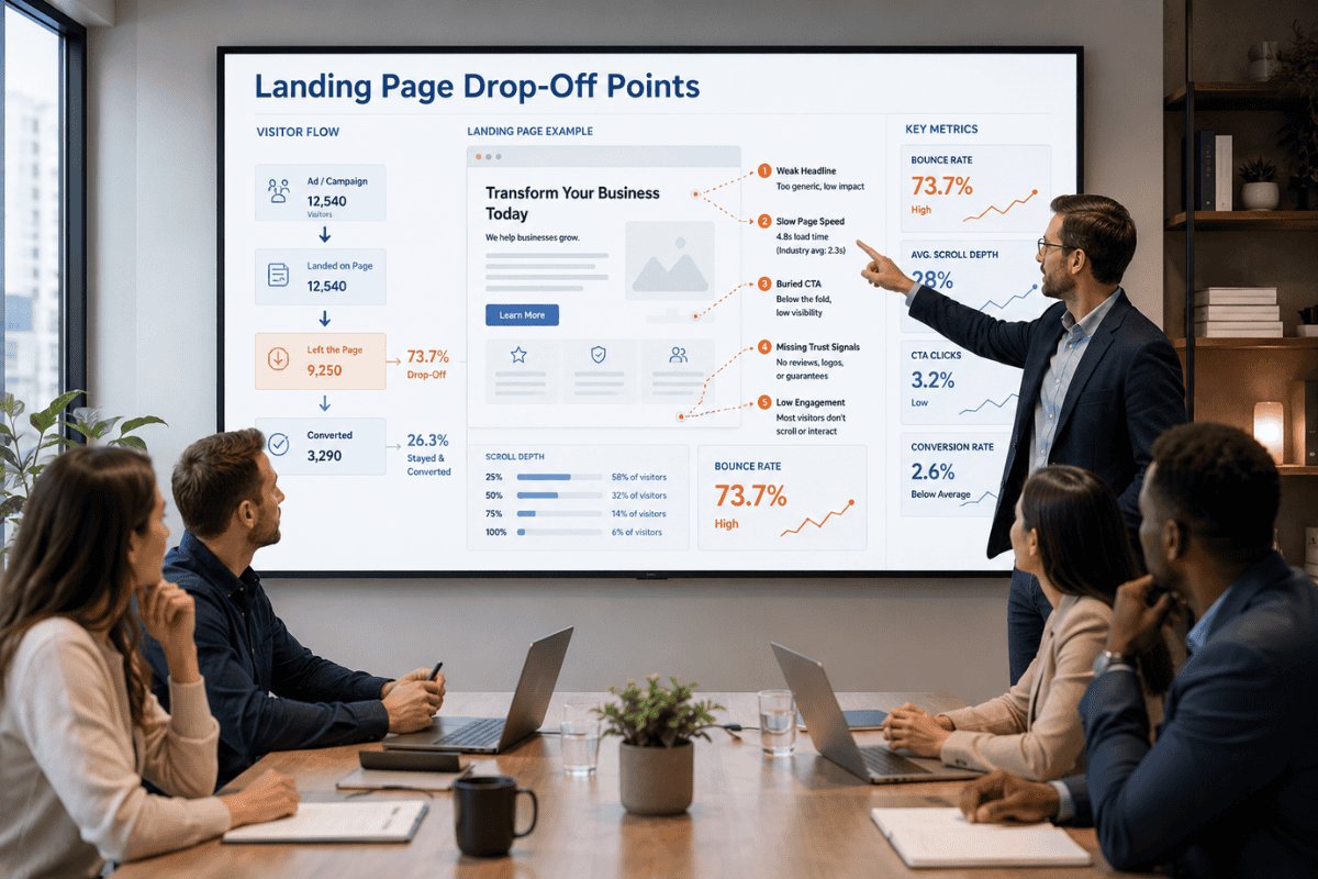 Landing Page Drop-Off Points